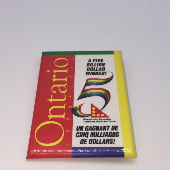 OLG Ontario 1975-1993 A Five Billion Dollar Winner! Pin Button Advertising Promo - Picture 4 of 7